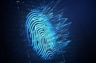 fingerprint being analyzed